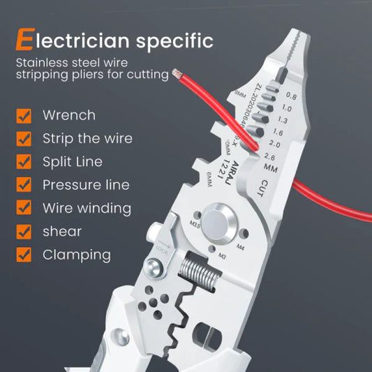 Multi-Function 10-in-1 Wire Stripper & Cutter Tool